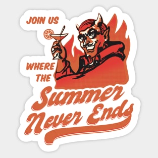 Where the Summer never ends - White Sticker